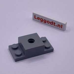 COBI: Turntable, Plate 2 x 4 with Tile 2 x 2 with Ø5mm Hole Straight - new grey (nowy szary)