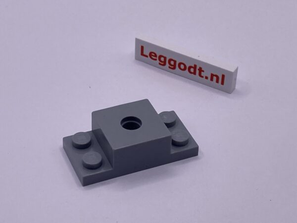 COBI: Turntable, Plate 2 x 4 with Tile 2 x 2 with Ø5mm Hole Straight - new grey (nowy szary)