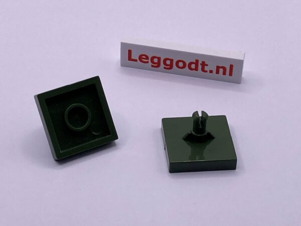 COBI: Turntable, Tile 2 x 2 with 3mm (diam) Pin - green (zielony)