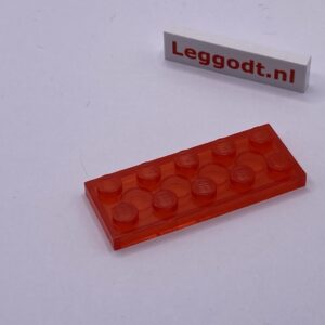 COBI: Plate 2 x 5 (with Mold Pip Side) - trans-red (przezroczysty czerwony)