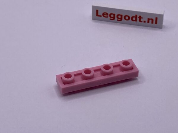 COBI: Plate Modified 1 x 4 with Pivots on Both Sides (aka Duo Block) - pink (rózowy)