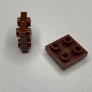 COBI: Plate Modified 2 x 2 with Pivots on Both Sides (aka Duo Block) - dark brown (ciemny braz)