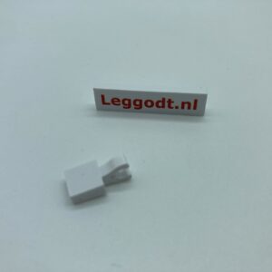 COBI: Tile Modified 1 x 1 with Clip Vertical on the Side - white (bialy)