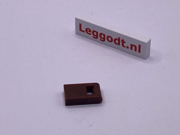 COBI: Tile Modified 1 x 1 with Handlebar on Side - dark brown (ciemny braz)