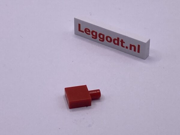 COBI: Tile Modified 1 x 1 with 1 Bar on the Side - red (czerwony)