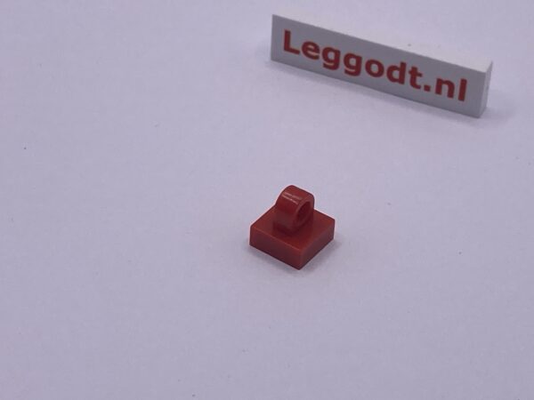 COBI: Tile Modified 1 x 1 with Ring on Top - red (czerwony)