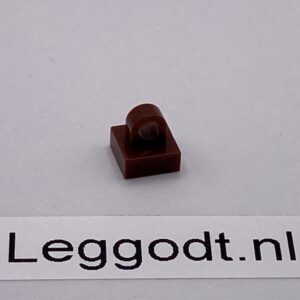 COBI: Tile Modified 1 x 1 with Ring on Top - dark brown (ciemny braz)