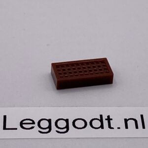 COBI: Tile Modified 1 x 2 Grid/Mesh - dark brown (ciemny braz)