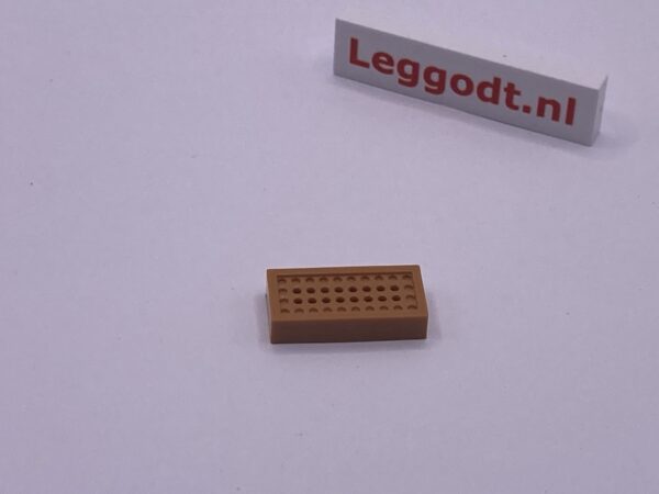 COBI: Tile Modified 1 x 2 Grid/Mesh - light brown (jasnobrazowy)