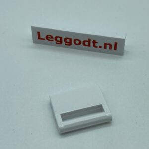 COBI: Tile Modified 1 x 2 with Handlebar on Long Side - white (bialy)