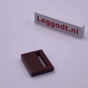 COBI: Tile Modified 1 x 2 with Handlebar on Long Side - dark brown (ciemny braz)