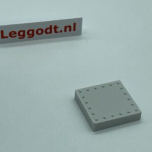 COBI: Tile Modified 2 x 2 with Rivets on All Borders - light grey (jasno szary)