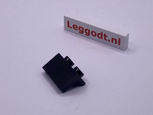 COBI: Bracket Tile DN 1 x 2 Plate Thin 1/2 x 2 - black (czarny)