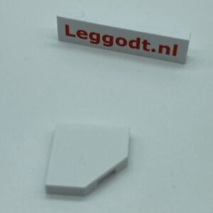 COBI: Tile Modified 2 x 2 with Cutoff Corner (Open) - white (bialy)