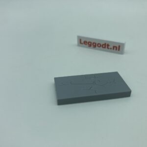 COBI: Tile, Modified 2 x 4 with Damage Pattern - new grey (nowy szary)