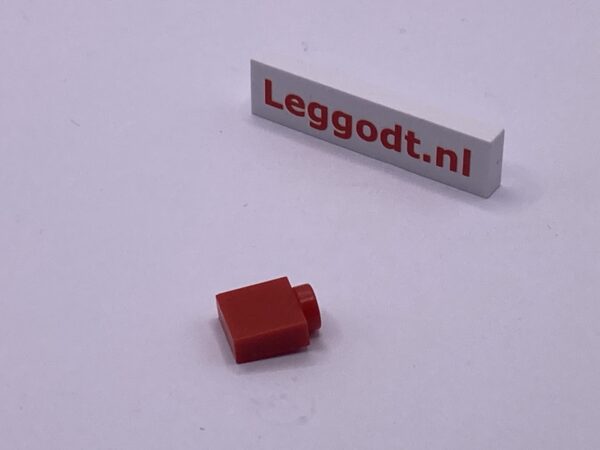 COBI: Tile Modified 1 x 1 with 1 Pivot on the Side - red (czerwony)