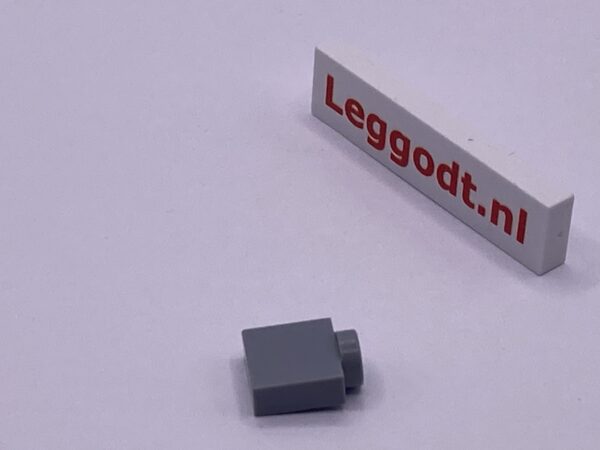 COBI: Tile Modified 1 x 1 with 1 Pivot on the Side - new grey (nowy szary)