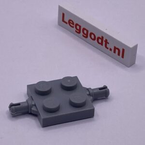 COBI: Plate Modified 2 x 2 with 2 Wheel Holders (Short) - new grey (nowy szary)
