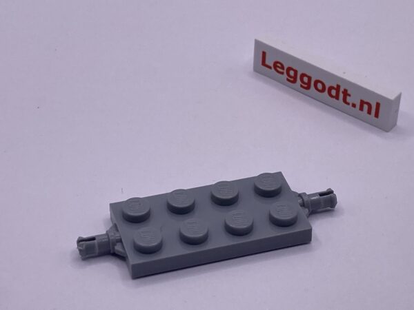 COBI: Plate Modified 2 x 4 with 2 Wheel Holders - new grey (nowy szary)