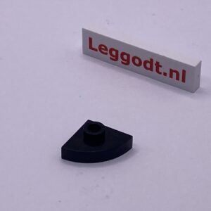COBI: Plate Modified 1 1/2 x 1 1/2 with Rounded Corner (Closed) - black (czarny)