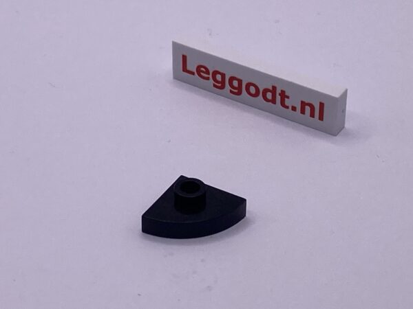 COBI: Plate Modified 1 1/2 x 1 1/2 with Rounded Corner (Closed) - black (czarny)
