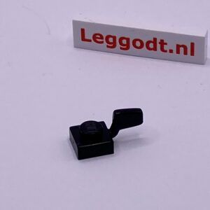 COBI: Plate Modified 1 x 1 with Rectangular Lip (high) - black (czarny)