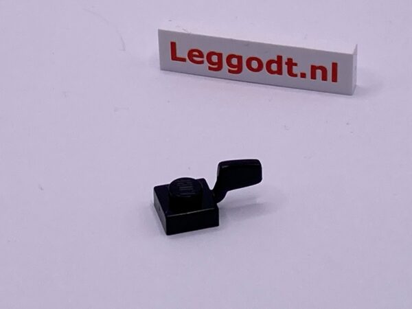 COBI: Plate Modified 1 x 1 with Rectangular Lip (high) - black (czarny)
