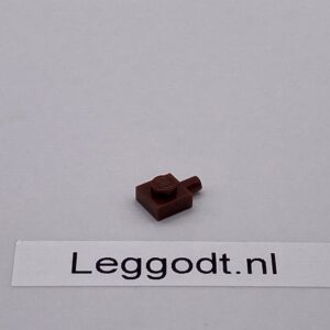 COBI: Plate Modified 1 x 1 with 1 Bar on the Side - dark brown (ciemny braz)