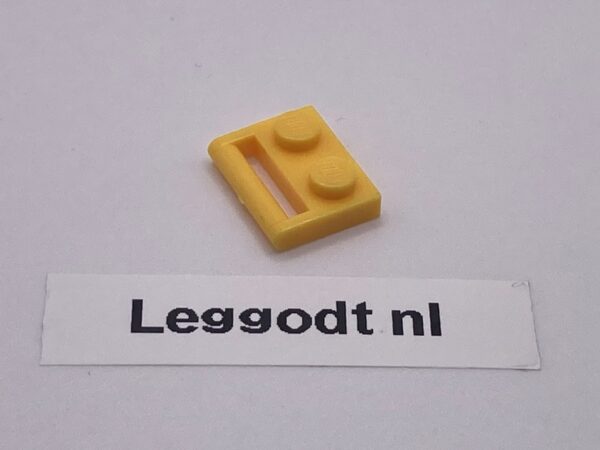COBI: Plate Modified 1 x 2 with Handlebar on Long Side - bright yellow (jasnozólty)