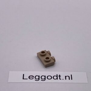 COBI: Plate Modified 1 x 2 with 2 Pivots on Long Side - beige (bezowy)