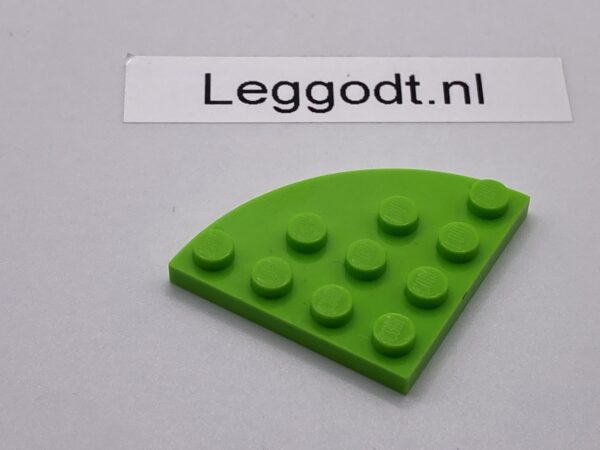 COBI: Plate Modified 4 x 4 with Rounded Corner - bright green (jasnozielony)