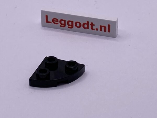 COBI: Plate Modified 2 x 2 with Rounded Corner (Open) - black (czarny)