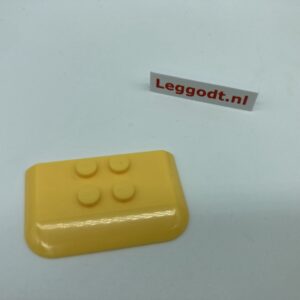COBI: Plate, Modified 5 x 3 with Rounded Corners - bright yellow (jasnoz&oacute;lty)
