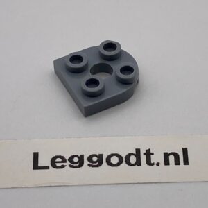 COBI: Plate Modified 2 x 2 with Rounded Side (Open) - new grey (nowy szary)