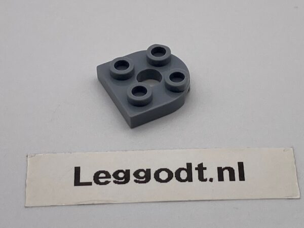 COBI: Plate Modified 2 x 2 with Rounded Side (Open) - new grey (nowy szary)