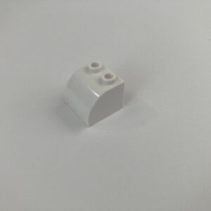 COBI: Roof Brick 2 x 2 x 1 1/3 Curved with Hollow Back - white (bialy)