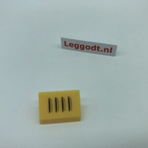 COBI: Slope, Plane 3P 1 x 2 with Black/White Pattern Right (Pad printed) - bright yellow (jasnozólty)