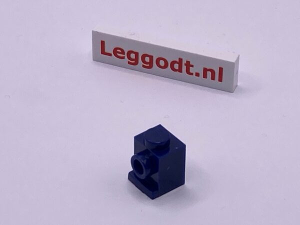 COBI: Brick, Modified 1 x 1 with Bottom Lip and Recessed Stud on the Side - dark blue (ciemny niebieski)