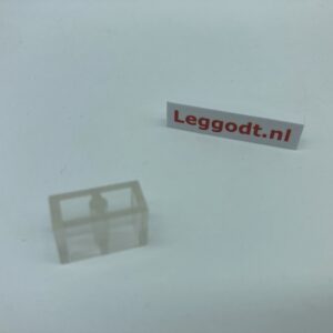 COBI: Brick, Modified 1 x 2 with Vertical Square Openings - clear (bezbarwny)
