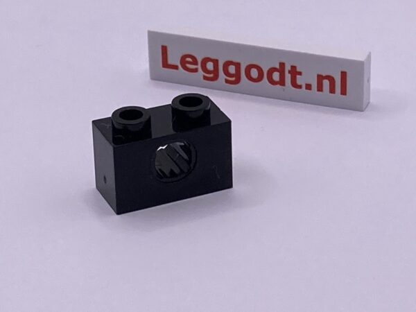 COBI: Brick, Modified 1 x 2 with Semi Square Hole - black (czarny)