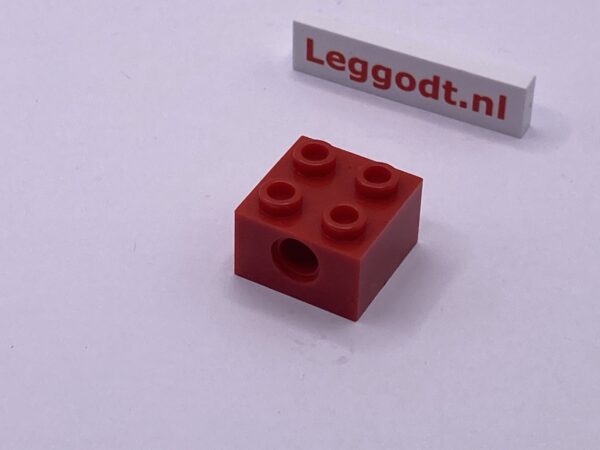 COBI: Technic, Brick 2 x 2 with Round Axle Hole - red (czerwony)