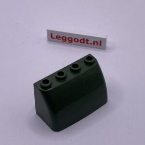 COBI: Roof Brick Curved 2 x 4 x 2 with Hollow Back - dark green military (ciemnozielony wojskowy/militarny)