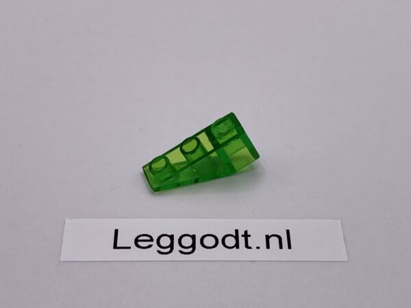 LASER PEGS: Slope 3 x 1 Inverted - trans-green