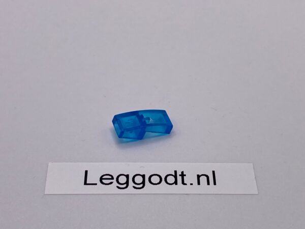 LASER PEGS: Slope 2 x 1 x 2/3 Curved - trans-dark blue