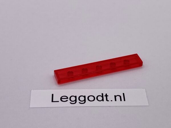 LASER PEGS: Tile 1 x 6 - trans-red