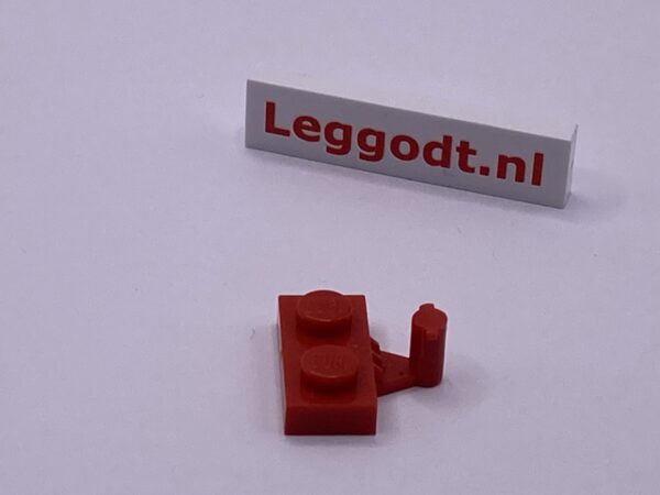 COBI: Plate Modified 1 x 2 with Hook - red (czerwony)