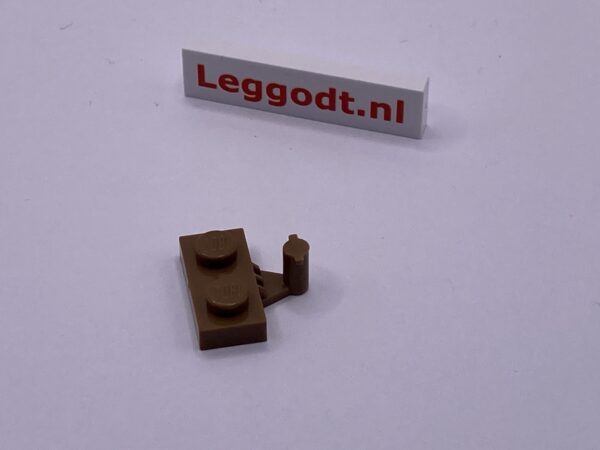 COBI: Plate Modified 1 x 2 with Hook Eye - brown (brazowy)