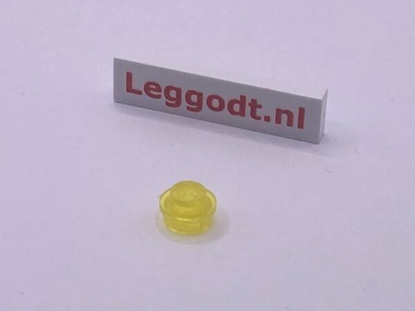 COBI: Plate Round 1 x 1 - trans-neon yellow