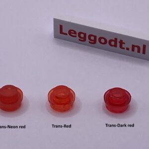 COBI: Plate Round 1 x 1 - trans-dark red