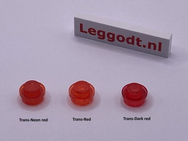COBI: Plate Round 1 x 1 - trans-dark red
